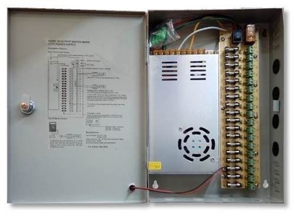 Imagen de FUENTE MULTICANAL 12V 30A 18CH C/GABINETE