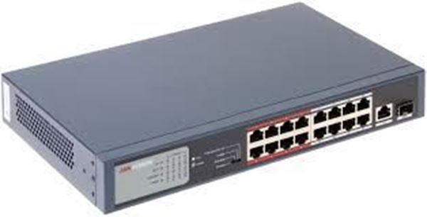 Imagen de HIKVISION DS-3E0318P-E(B) SWITCH POE 16P