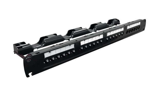 Imagen de FURUKAWA PATCH PANEL CARGADO 19" 1U 24P CAT.5E T568A/B