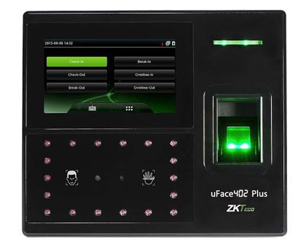 Imagen de ZK TERMINAL MULTIBIOMETRICO (ROSTRO+PALMA+HUELLA) UF402PLUS