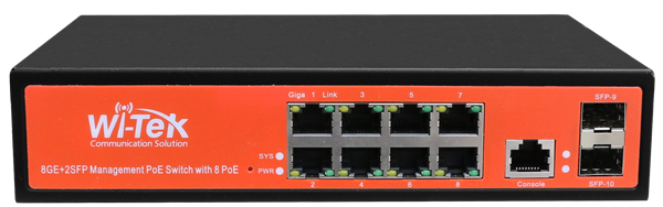 Imagen de WITEK WI-PMS310GF-ALIEN SMART SWITCH POE 10P