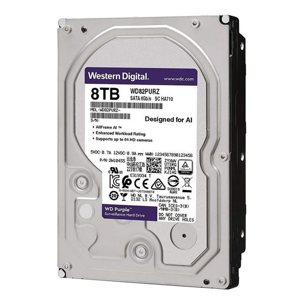 Imagen de WESTERN DIGITAL DISCO DURO 8 TB WD PURPLE