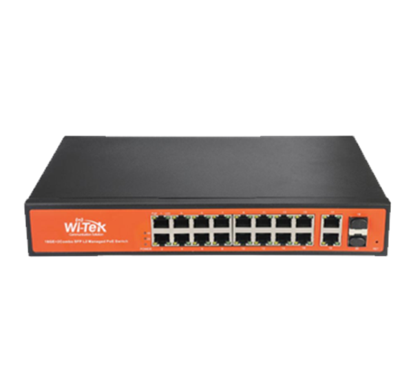 Imagen de WITEK WI-PMS320GF SWITCH POE MONITOREABLE 16PG + 2F