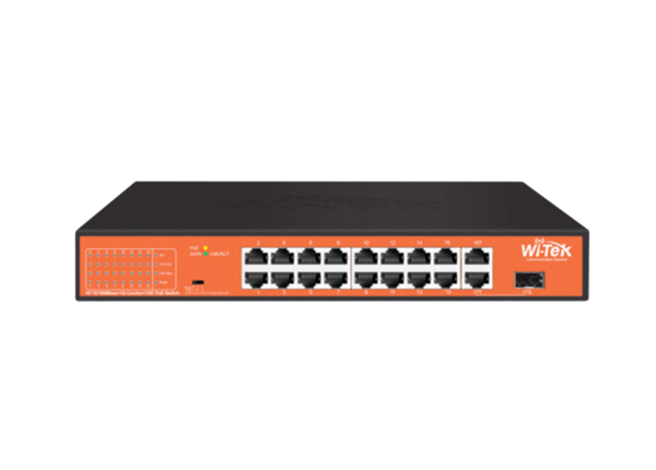 Imagen de WITEK WI-PS518GH SWITCH POE 16P + 1PG + 1F