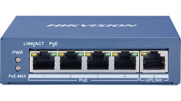 Imagen de HIKVISION DS-3E0505P-E/M SWITCH POE 4P GIGABIT