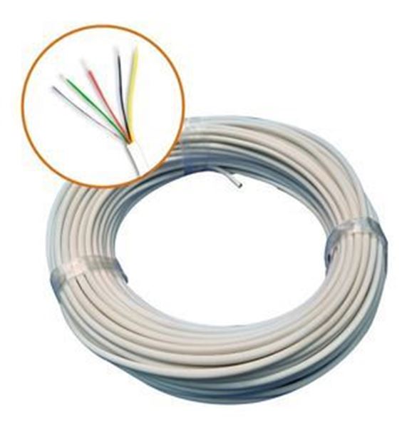 Imagen de CABLE ALARMA 5 HILOS COBRE X 0.50MM 100MTS BLANCO