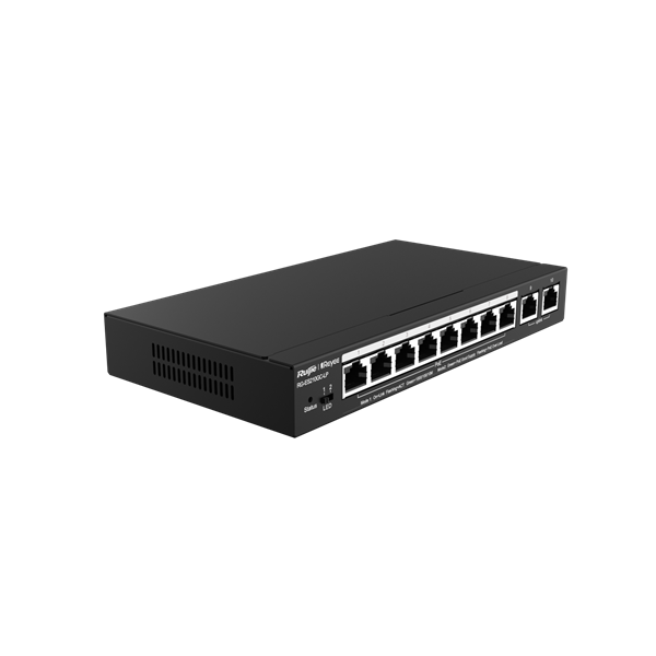 Imagen de RUIJIE SWITCH POE MONITOREABLE CLOUD 8PG POE + 2PG