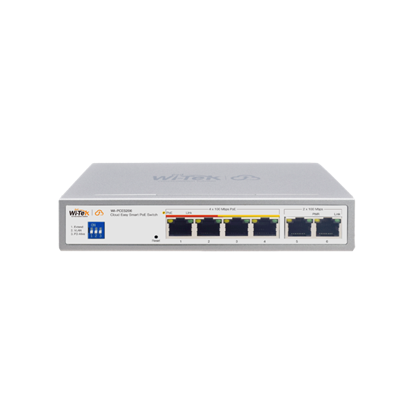 Imagen de WITEK WI-PCES206 SWITCH POE CLOUD 4P
