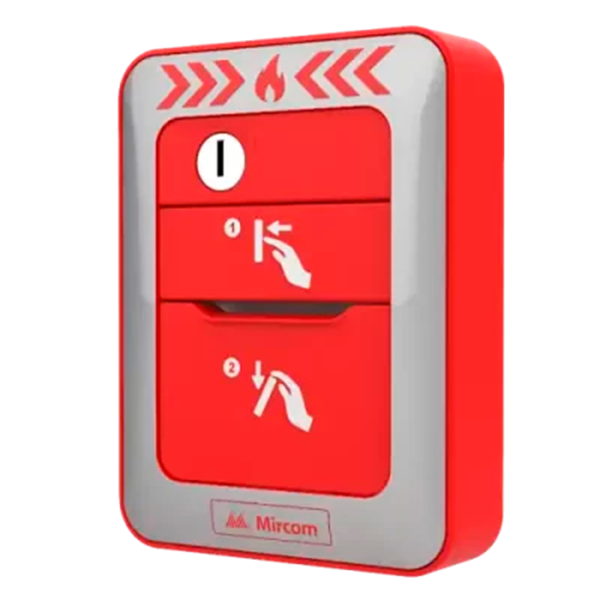 Imagen de MIRCOM AVISADOR MANUAL DOBLE ACCION 1 ETAPA MPS-810MPU