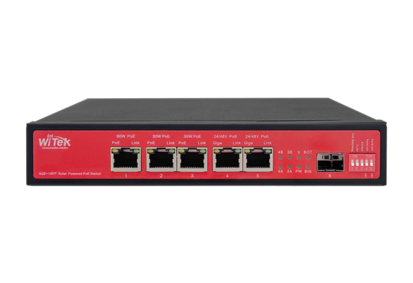 Imagen de WITEK WI-PS306GF-UPS-15A SWITCH SOLAR POE (S/PANEL)
