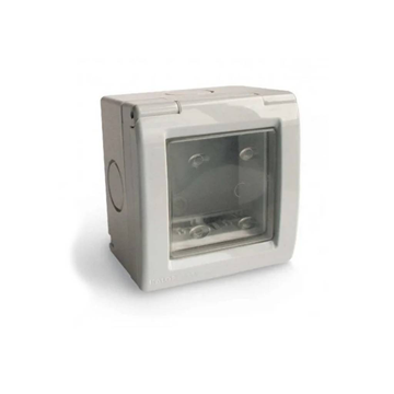 Imagen de CAJA 2 MODULOS C/MEMBRANA (IP55) - GRIS