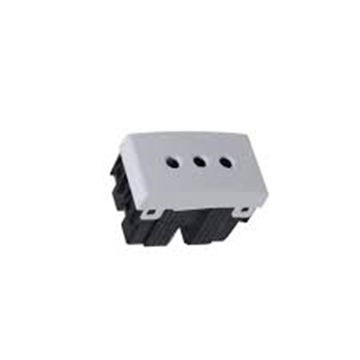 Imagen de TOMA 3 EN LINEA (MODULO) - BLANCO