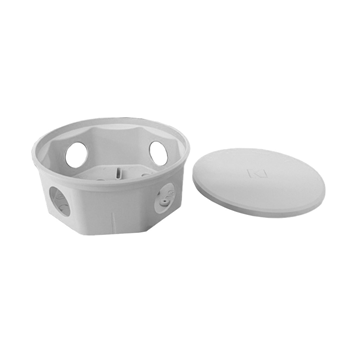 Imagen de CAJA OCTOGONAL 108MM X 48MM CON AGUJEROS - GRIS