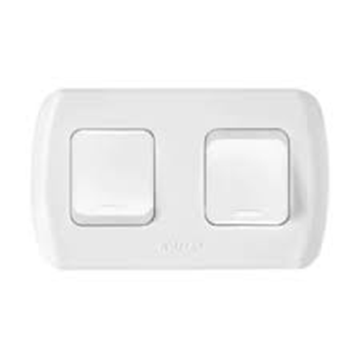 Imagen de INTERRUPTOR DOBLE (SUPERFICIAL) - BLANCO