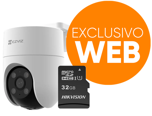 Imagen de CÁMARA WIFI EXTERIOR EZVIZ H8C + MICRO SD 32GB