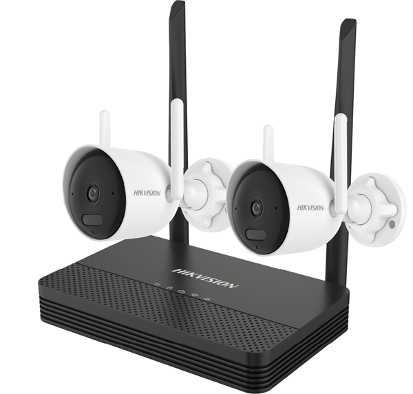 Imagen de HIKVISION KIT WIFI NVS 4CH + 2 BULLETS HIBRIDAS WIFI 2MP L2.8MM
