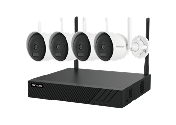 Imagen de HIKVISION KIT WIFI NVS 8CH + 4 BULLETS HIBRIDAS WIFI 2MP L2.8MM