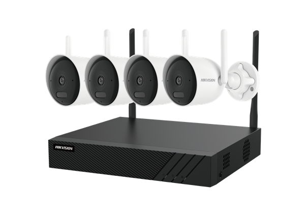 Imagen de HIKVISION KIT WIFI NVS 8CH + 4 BULLETS HIBRIDAS WIFI 2MP L2.8MM