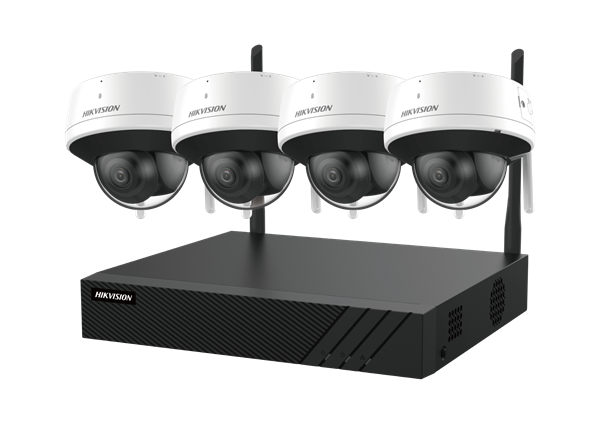 Imagen de HIKVISION KIT WIFI NVS 8CH + 4 DOMOS WIFI 4MP L2.8MM