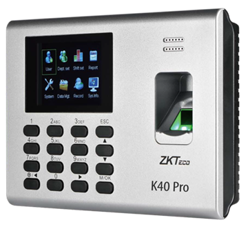 Imagen de ZK TERMINAL ASISTENCIA C/LECTOR DE HUELLA + RFID K40Pro(ID)