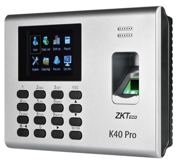 Imagen de ZK TERMINAL ASISTENCIA C/LECTOR DE HUELLA + RFID K40Pro(ID)